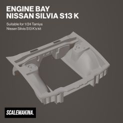 Cult3D-Nissan-S13-Engine-Bay_01.jpg Archivo STL Vano motor - Nissan Silvia S13 K・Diseño de impresora 3D para descargar