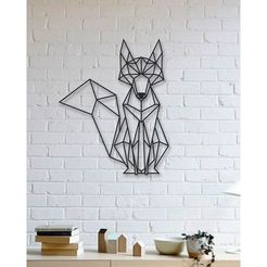 e60d69251e9fa28731c99bf9a66ce662_preview_featured.jpg Archivo STL gratis Fox Wall Sculpture 2D・Plan imprimible en 3D para descargar