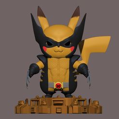 pikachu-color.jpg Fichier 3D Pikachu wolverine・Design pour imprimante 3D à télécharger