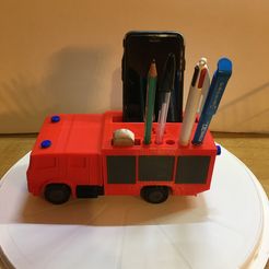 IMG_4216.jpg Fire truck with pencil holder