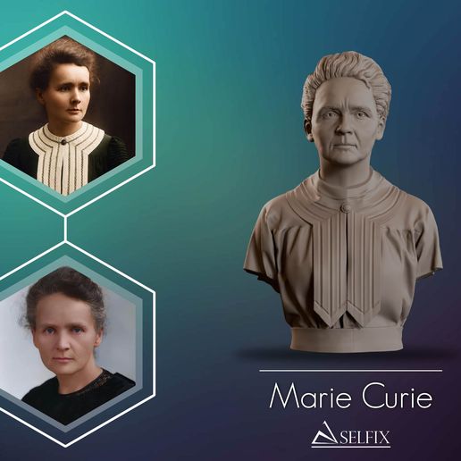 Marie Curie Bust Sculpture