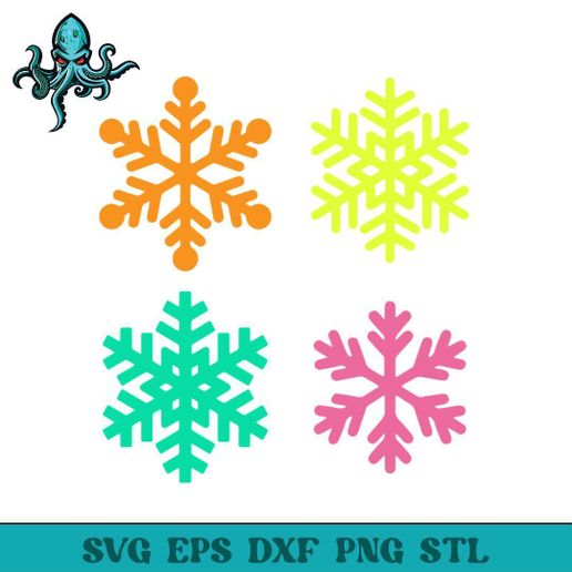 copos de nieve png 3d