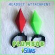 IMG_4982.jpg Plumbob for Headset / Headphone Attachment / Accessory