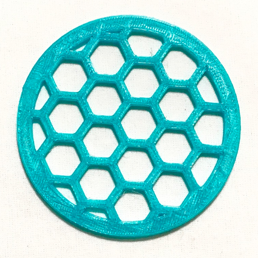 Hexagon Pattern Coaster 3D model preview