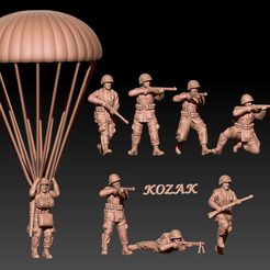 ww2 british paratroopers in berets set 1 - Wargaming3D