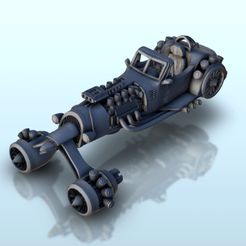 9.jpg STL file Bireactor SF flying car 17 - Car SF Science-Fiction Sci-Fi Necromunda・3D printer design to download