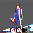 5.jpg KAZAMI HAYATO ASURADA CYBER FORMULA STATUE DIORAMA RACE ANIME CHARACTER RACE CAR