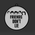 OAMOCY FRIENDS DONT LIE KEYCHAIN STRANGER THINGS - KEYCHAIN STRANGER THINGS 4