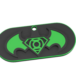 05A.png Fichier STL gratuit porte-clés Batman/ Green Lantern (DC)・Objet à télécharger et à imprimer en 3D