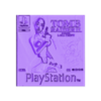 Tomb Raider ps1 jaquette negatif.stl LITHOPHANE Cover Tomb Raider 2 PS1 Playstation