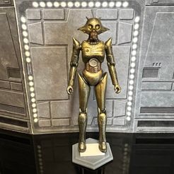 326926523_1170660073655283_499186516883781218_n.jpg STL file STAR WARS VINTAGE ME-8D9 DROID, MAZ CASTLE FORCE AWAKENS CUSTOM UNPRODUCED KENNER, HASBRO ACTION FIGURE, 3.75", 1/18, 5POA・Model to download and 3D print