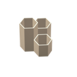 Untitled2.png Hexagonal Pen Pot 1 STL File - Digital Download -3 Sizes- Homeware, Minimalist Modern Design