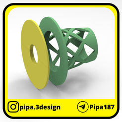 ee y )|pipa.3design 4) Pipa187 Archivo STL Maceta hidroponica・Modelo para descargar y imprimir en 3D, UrielPipa