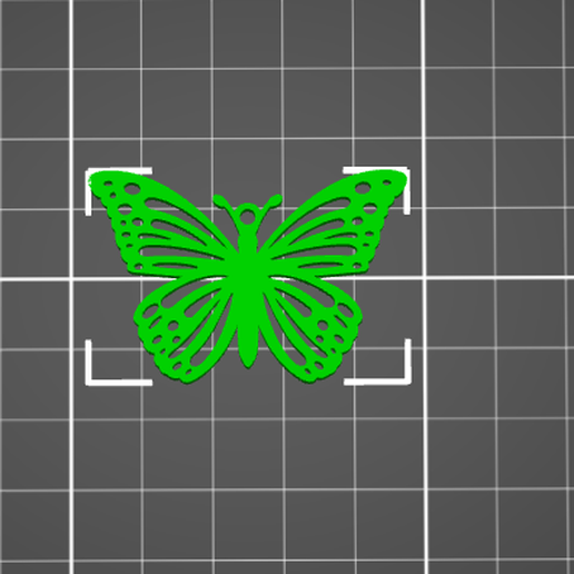 BUTTERFLY, PENDANT FOR NECKLACE, EARRING, CHARM 3D model