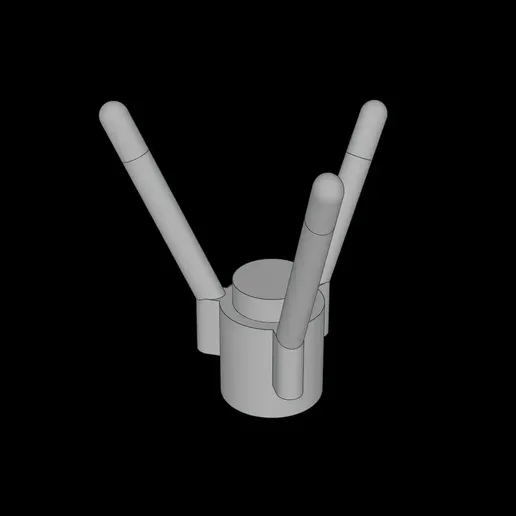 Lego Compatible (3741.dat) Plant Flower Stem | 3D Printable STL
