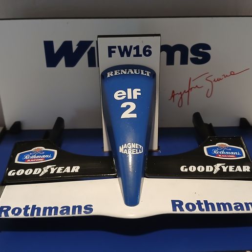 🪶 Williams FW16 F1 Front Wing STL - Senna - Hill - 1/8 Replica