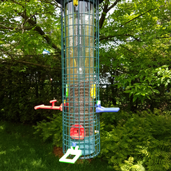 Perch1.png Free STL file Squirrel Buster bird feeders upgrades・3D print design to download, michelj