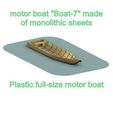 boat-lodka-7-v74-000.jpg Fichier 3D Bateau à moteur en plastique de taille normale "Boat-7" fabriqué à partir de feuilles monolithiques de copolymère bloc de polypropylène PP-C ou de polyéthylène basse pression HDPE Polyéthylène haute densité pour des conditions d'utilisation extrêmes 8 mm d'épaisseur・Design à télécharger et à imprimer en 3D