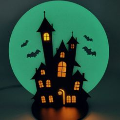 Halloween-LED-Castle-Centerpiece2.jpg STL file Halloween LED Castle Centerpiece・3D print object to download