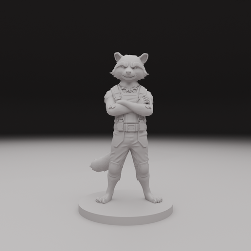 🚀 Rocket Raccoon・ 3D File for 3D printing・Cults