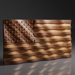 US-Wavy-Flag-©-for-Etsy.jpg USA Wavy Flag - CNC Files For Wood, 3D STL Model