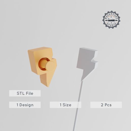 product_1194-01_main.jpg Lightning Cake Pop Mold Set, Thunderbolt Designs, Energy Zap & Spark Strike Theme for 3D Printing
