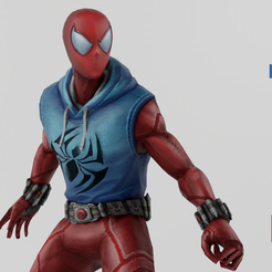 Portada-Art.png Fichier OBJ Scarlet Spider Spiderman Spiderverse・Objet pour impression 3D à télécharger