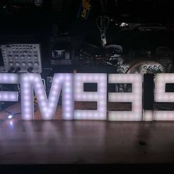 Full_LightedSign.jpg Tune To Sign Numbers with Bullet Pixel Mounts and xLights Models