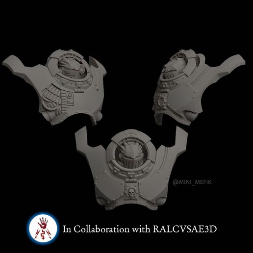 Iron pattern Torso Plate for Saturnus (collab with RALCVSAE)