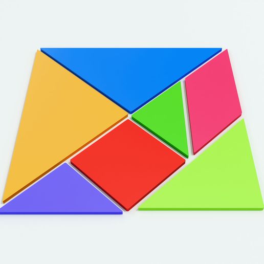 🧩 Tangram・ STL File for 3D printing・Cults