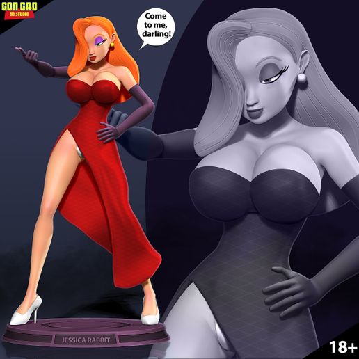 The Red Dress Fantasy 3D File for 3D printingCults