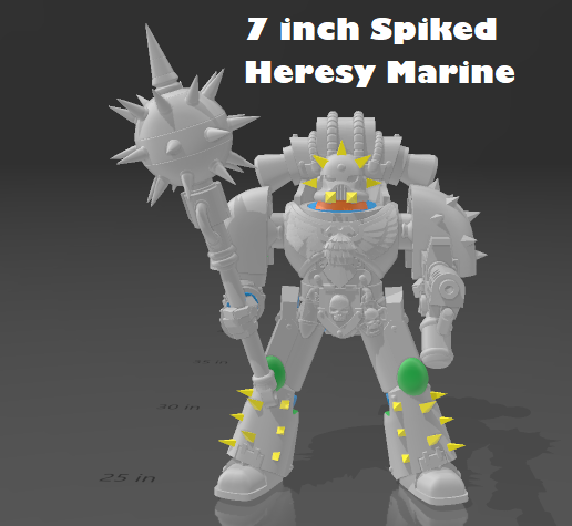 7 inch Spiked Heresy Marine McFarlane 7 in Articulated Heresy Space Marine