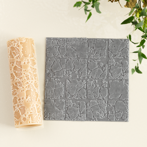 Broken Tiles Texture Roller 3D model