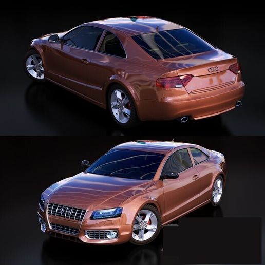 Audi A5 - Printable 3D Model (STL, OBJ, FBX, 3DS)