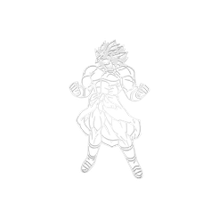 Broly.png STL file Broly wall art・3D printer model to download