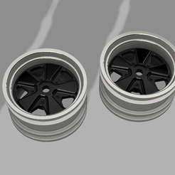 Fuchsfelge v9.png Скачать файл Tamiya M-Chassis Rim / Felge Porsche Fuchs Design • Образец для печати в 3D, VeloRex