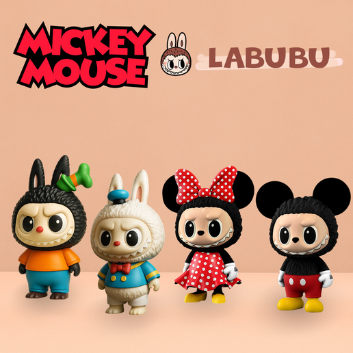 🐁 Labubu mickey mouse・ STL File for 3D printing・Cults