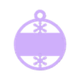 esfera copos de nieve con chapa.stl Chrismas ornament circle