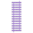 0-0e Gleis gerade v5.stl 0-0e, Gauge 0-0n30, 1/45 three rail track, small iron gauge-0 gauge-0e, Lenz R1 R2