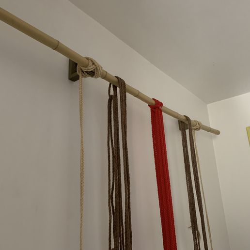 Bamboo holder for shibari wall rope stand STL File for 3D printingCults