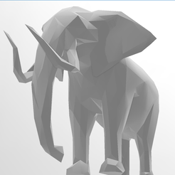 001.png STL file LOW POLY - ELEPHANT・3D print model to download, Palu3D