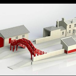 1f.jpg Бесплатный STL файл Хогсмид - станция Гоатланд OO калибра (1:76) - железнодорожная станция Гарри Поттера・Дизайн для загрузки и 3D-печати
