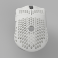 ZS-F1-Holes-White-4.png ZS-F1 3D Printed Ultra light Small for Logitech G305 based on Finalmouse Small Shape