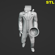 Cameraman_STL_1.png Black Cameraman Skibidi Toilet figurine (Pre-Episode 52) Camera man statuette