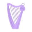 ieish harp key ring.stl irish harp string art keyring