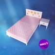 DB0.jpg Doll Bed ,Barbie Bed ,Rainbow high doll bed, Doll Furniture. Doll House
