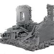 Printed1.jpg Fichier STL Ruin with Panzer III wreckage - Flames of war Bolt Action German WW2 World war 2 Modern Warhammer・Modèle à télécharger et à imprimer en 3D, Hartolia-Miniatures