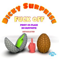 dickySurprise_fuckOff.jpg STL-Datei Dicky Surprise Fuck Off・3D-druckbares Modell zum Herunterladen