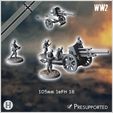 1-PREM.jpg 105mm 10,5 leFH 18 German light field howitzer (with 5 crew figures) - Germany Eastern Western Front Normandy Stalingrad Berlin Bulge WWII