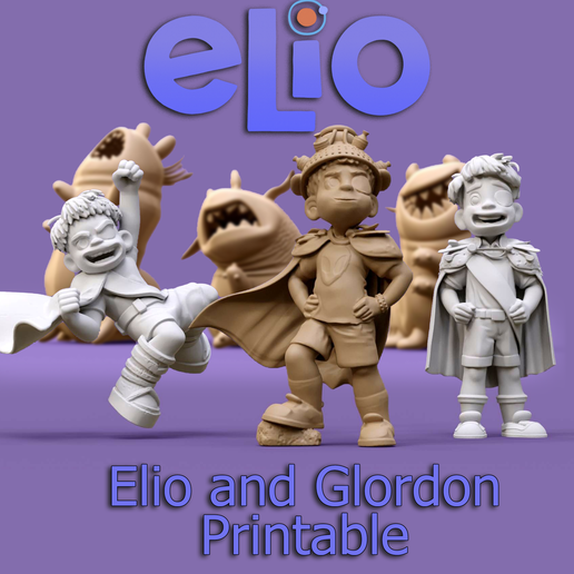🎨 Elio and Glordon three poses Printable・ 3D File for 3D printing・Cults